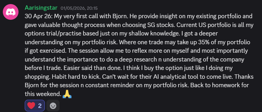Client feedback screenshot 1