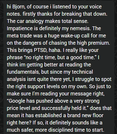 Client feedback screenshot 57
