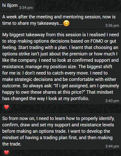 Client feedback screenshot 58
